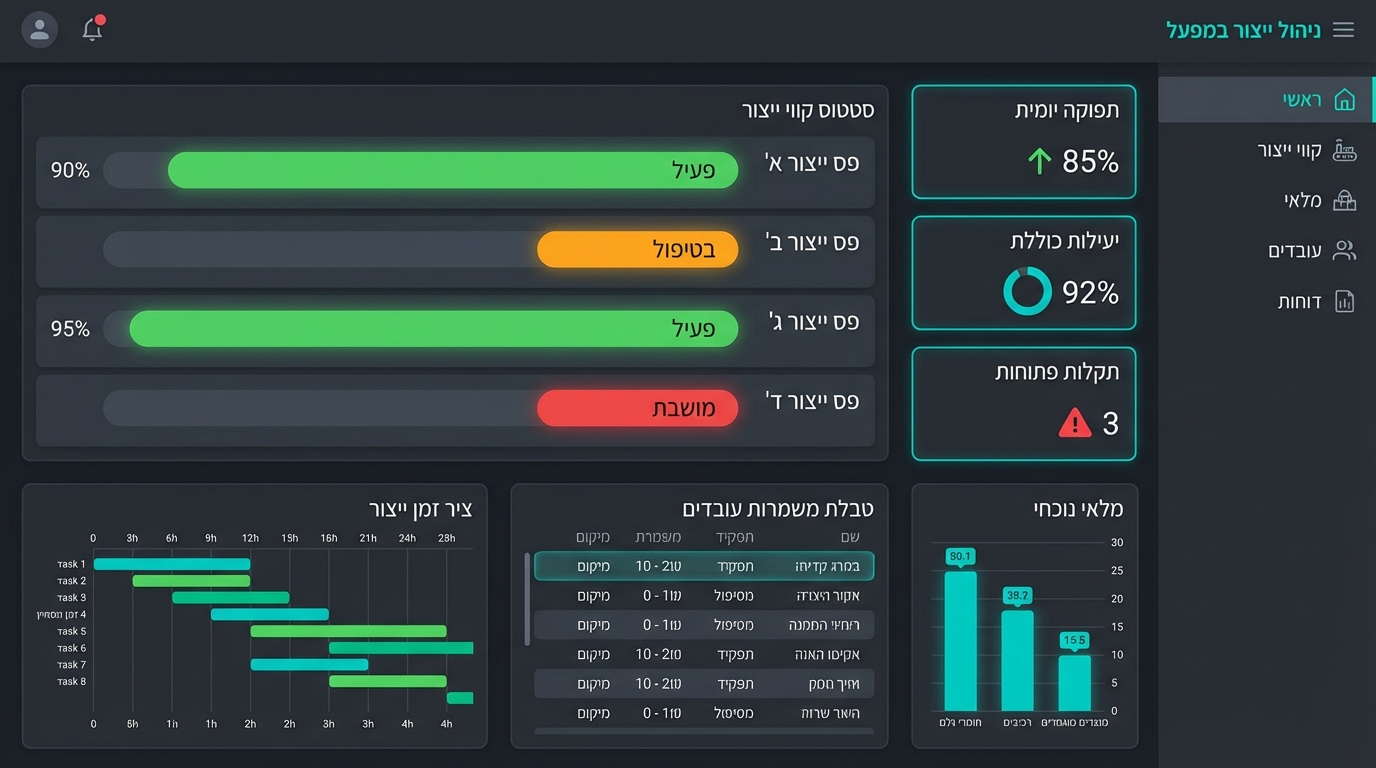 מערכת לניהול מפעל