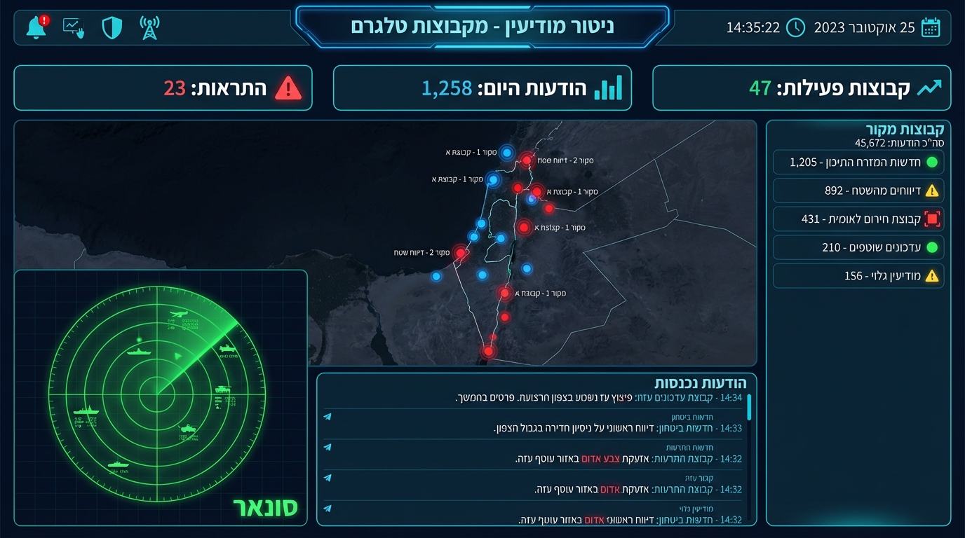 ניטור מודיעין מקבוצות טלגרם